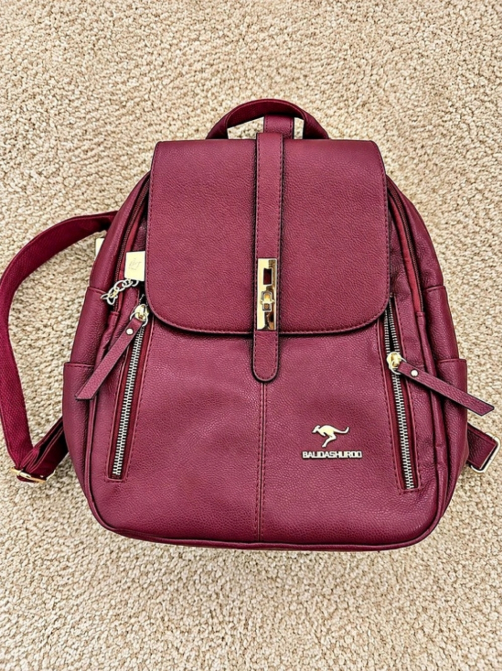 Bailliashurroo Burgundy Backpack Like New